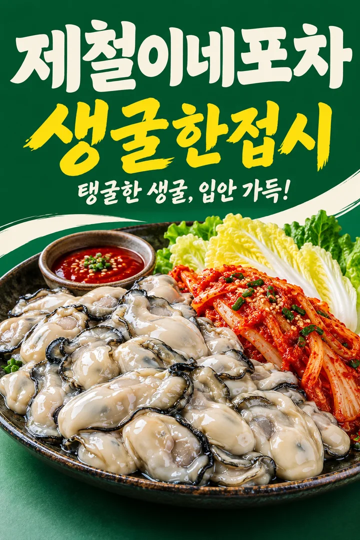 생굴한접시 — 탱글한 생굴, 입안 가득!